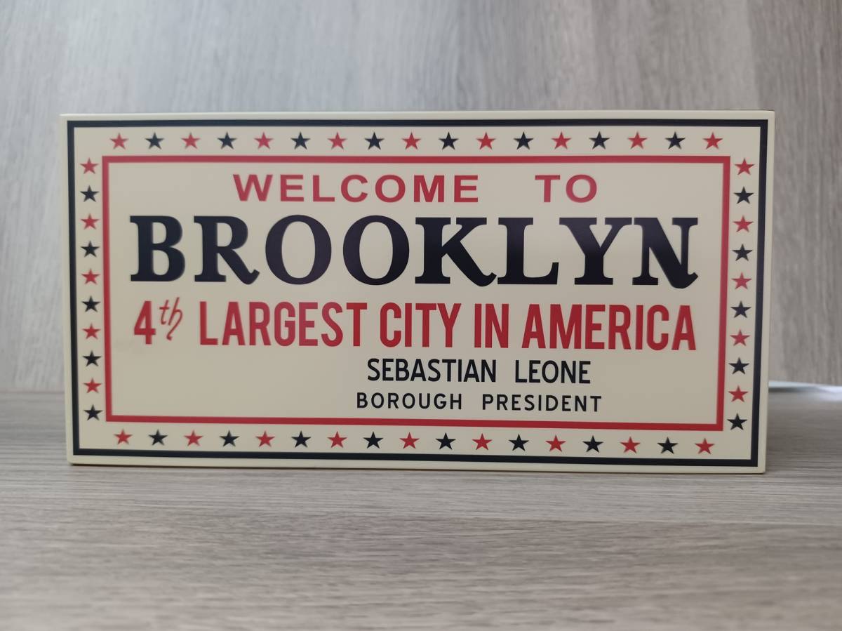 アメリカン雑貨 ニューヨーク ブルックリン New York City, Borough of Brooklyn サイン 看板 ライト 置物 インテリア 照明★LED電光看板_画像4