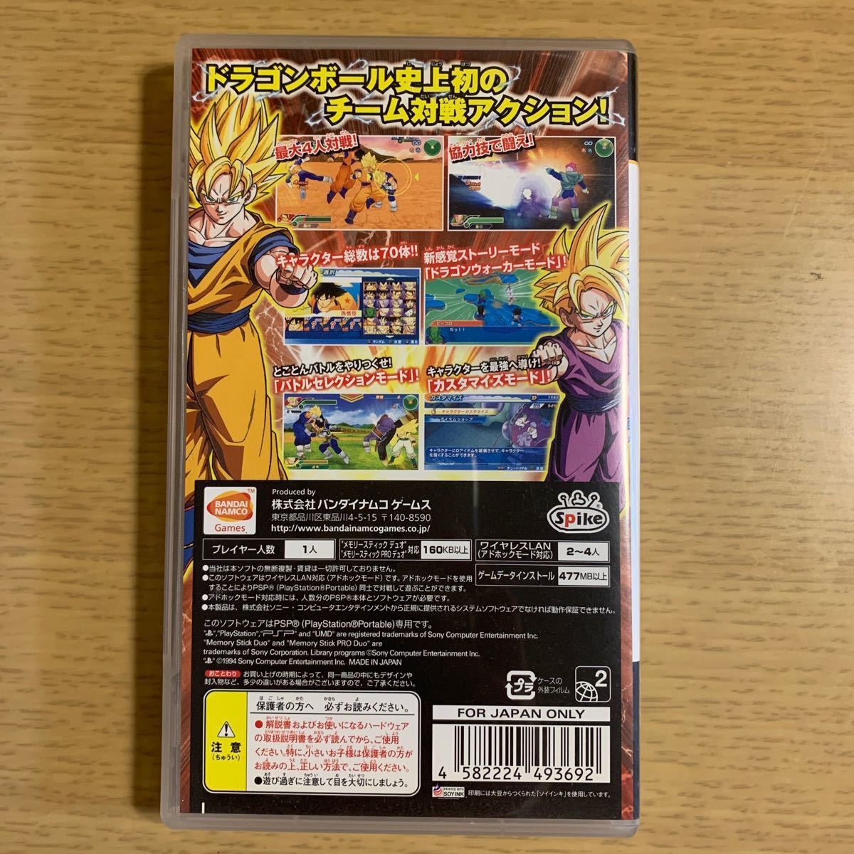 PSP BANDAI ドラゴンボールタッグバーサス