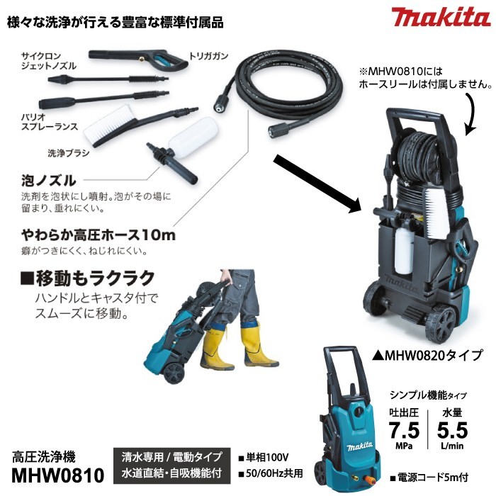 マキタ makita 高圧洗浄機 MHW0810 | inmano.com.br
