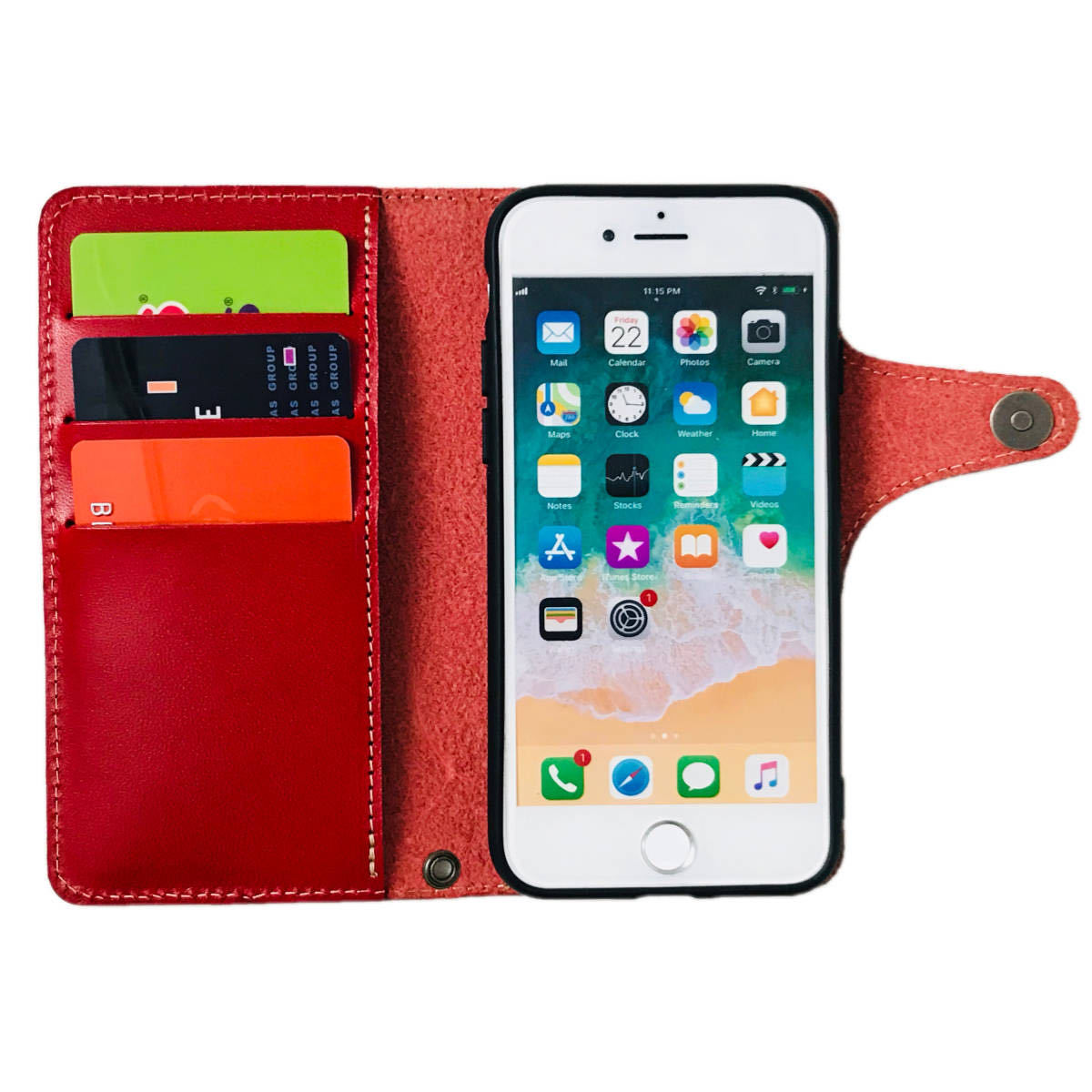 * with strap Tochigi leather iPhone12 mini cow leather smartphone case notebook type cover original leather leather red made in Japan vo- Noah two wheels *