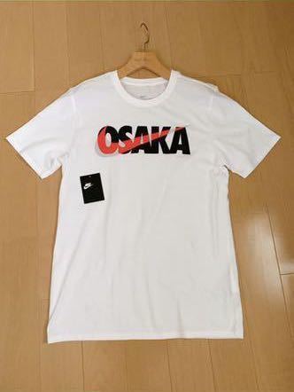ナイキ NIKE 大阪 限定 Tシャツ JAPAN OSAKA 直営店 新品 白 メンズM 赤 スウォッシュ ロゴ レア 人気 ご当地 トップス_画像1
