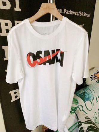 ナイキ NIKE 大阪 限定 Tシャツ JAPAN OSAKA 直営店 新品 白 メンズM 赤 スウォッシュ ロゴ レア 人気 ご当地 トップス_画像4