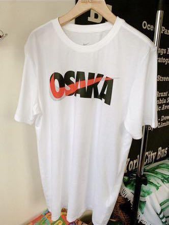 ナイキ NIKE 大阪 限定 Tシャツ JAPAN OSAKA 直営店 新品 白 メンズM 赤 スウォッシュ ロゴ レア 人気 ご当地 トップス_画像2