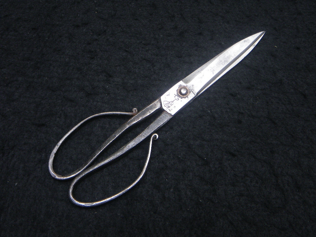 六寸　古鋏　手打　はさみ　日本製　Japanese　Tanegashima　scissors_画像9