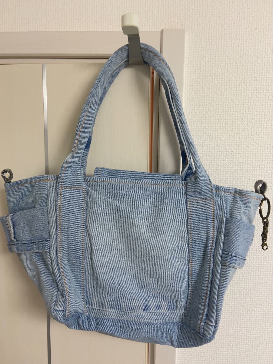 デニム   リメイク　ハンドメイド　バッグ