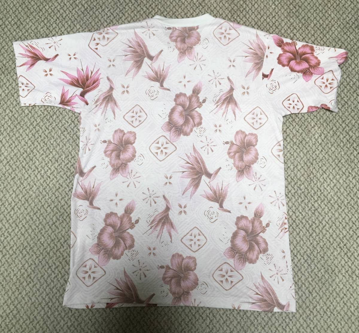 希少 ズッカ アロハ プリント 切替 インサイド アウト T シャツ zucca flower print switching T shirts aloha inside out vintage archive_画像2