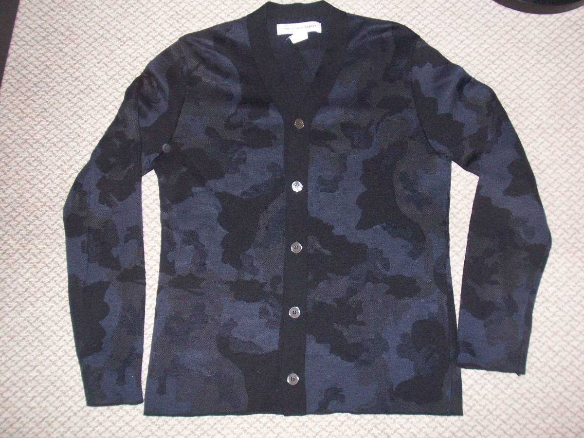 迷彩　カーディガン コム デ ギャルソン シャツ　カモフラ プリュス　ニット comme des garcons shirt camouflage cardigan knit_画像1