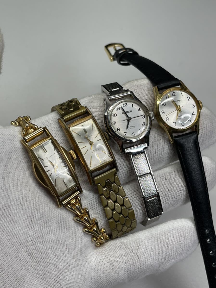 腕時計品 オリエント セイコー シチズン アンティーク レディース 手巻き 日本製 4点セットです 稼働品