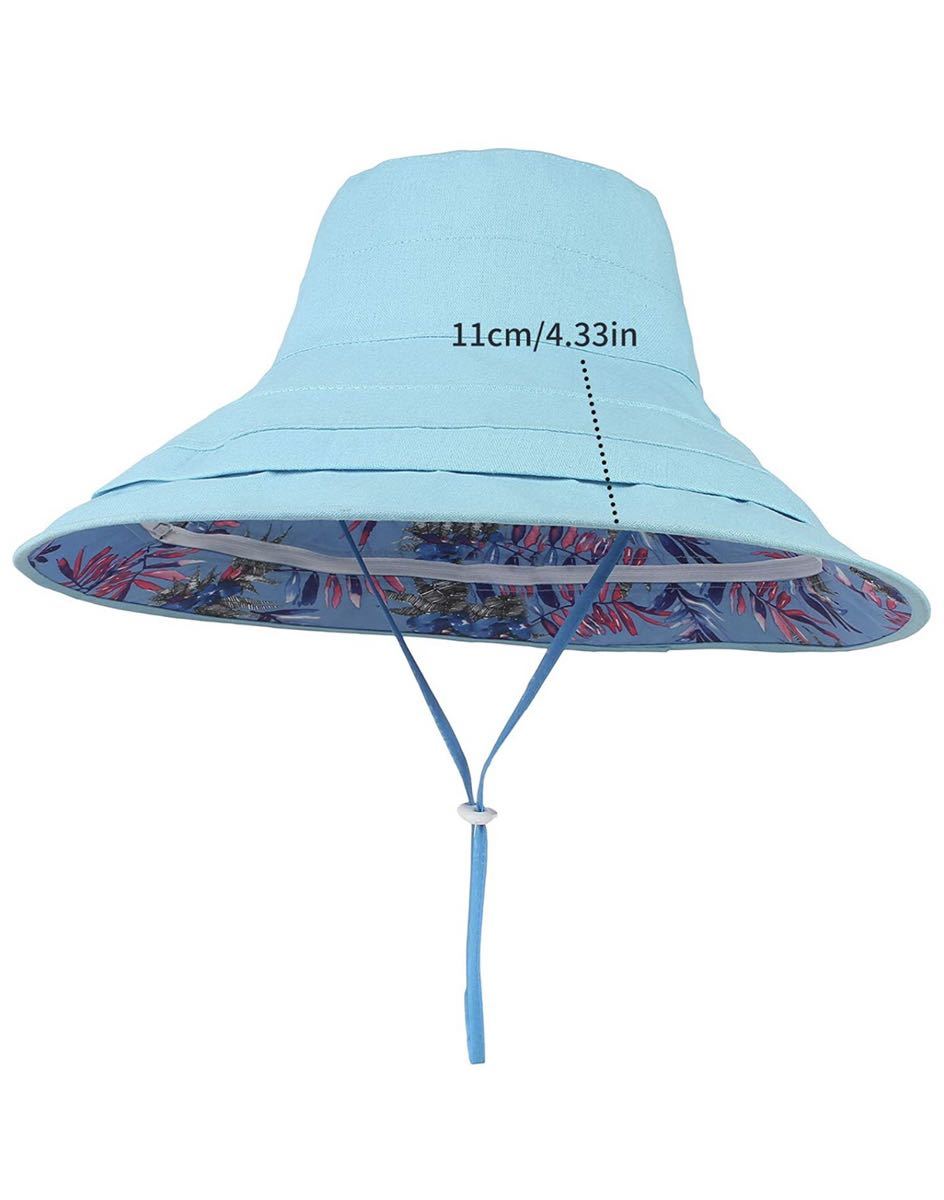 レディース 日よけ帽 つば広 帽子 サファリハット バケットハット UVカット 紫外線対策 農作業 サンバイザー