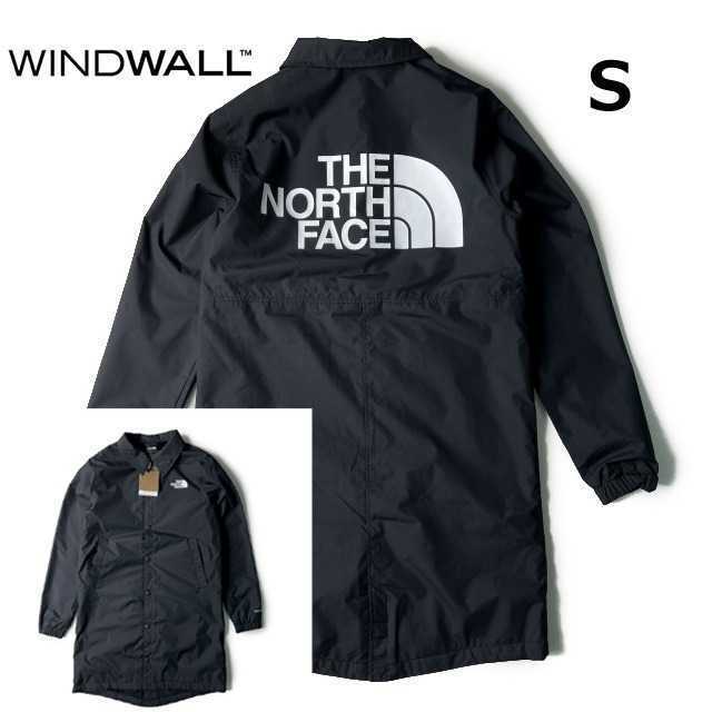 新品XS THENORTHFACEノースフェイス ハーフドームロゴ ロングコーチジャケット WINDWAL 防寒性・撥水性の高い裏起毛_画像4