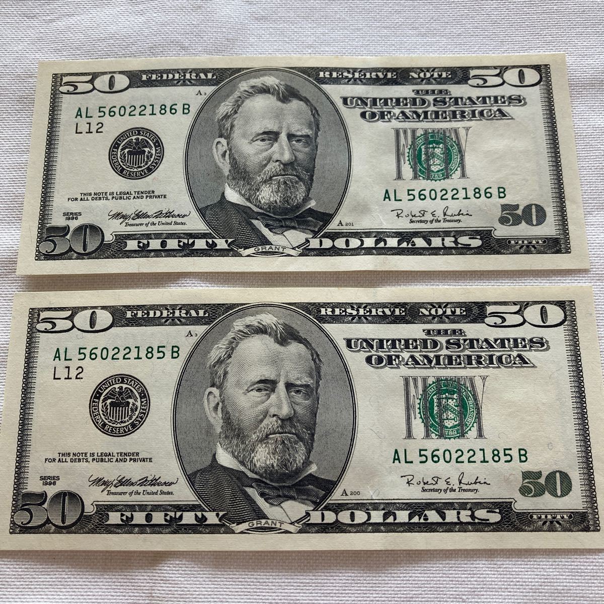旧紙幣 米ドル アメリカドル 50ドル紙幣ほか もらって嬉しい出産祝い