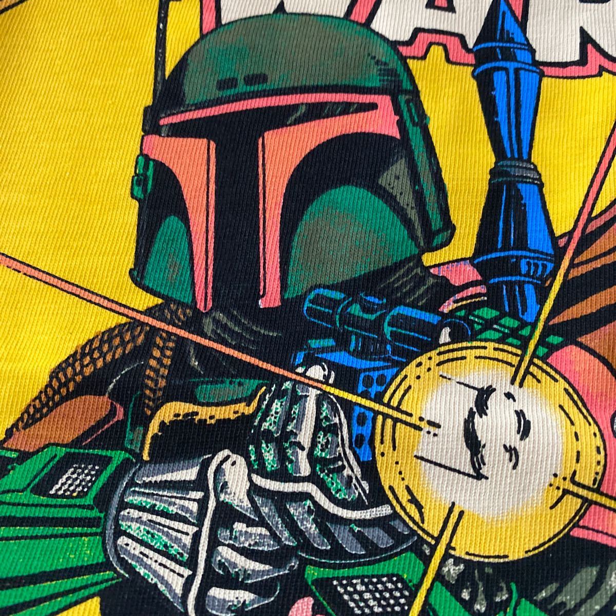 スターウォーズ Star Wars コミック COMICS イラスト Tシャツ 白 メンズM新品 vintage風 古着テイストプリントお洒落 女性オーバーサイズokの画像4