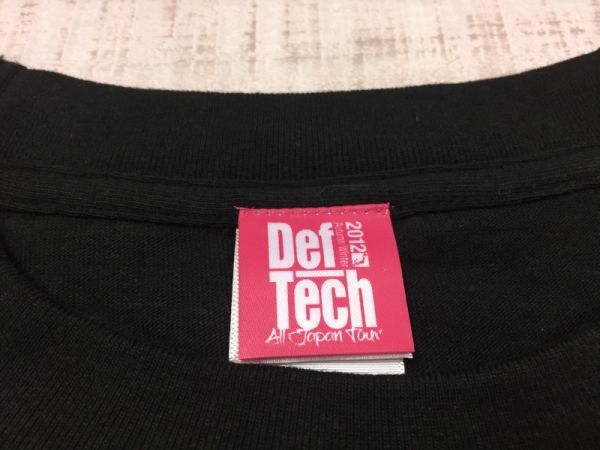 デフテック Def Tech 半袖Tシャツ メンズ オールジャパンツアー 2012 日本 ハワイ 国旗 ライブ バンドT レゲエ L 黒_画像2