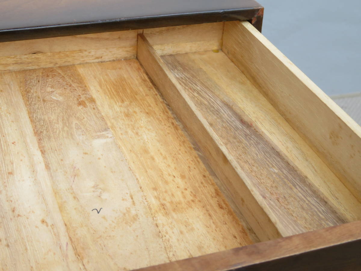 【昭和レトロ】　木製　5段　小引き出し　チェスト　収納箱　小民具　4.6kg_画像4