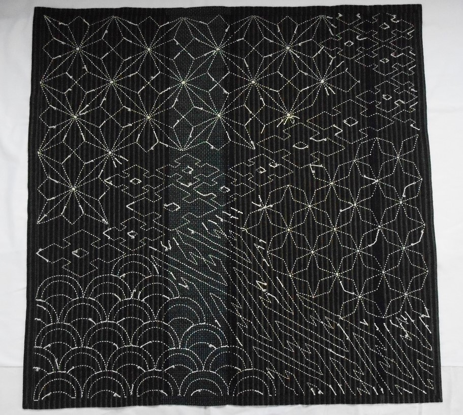 <79>... furoshiki ( approximately 90×90.) tablecloth hand .. old cloth Indigo . tree cotton 