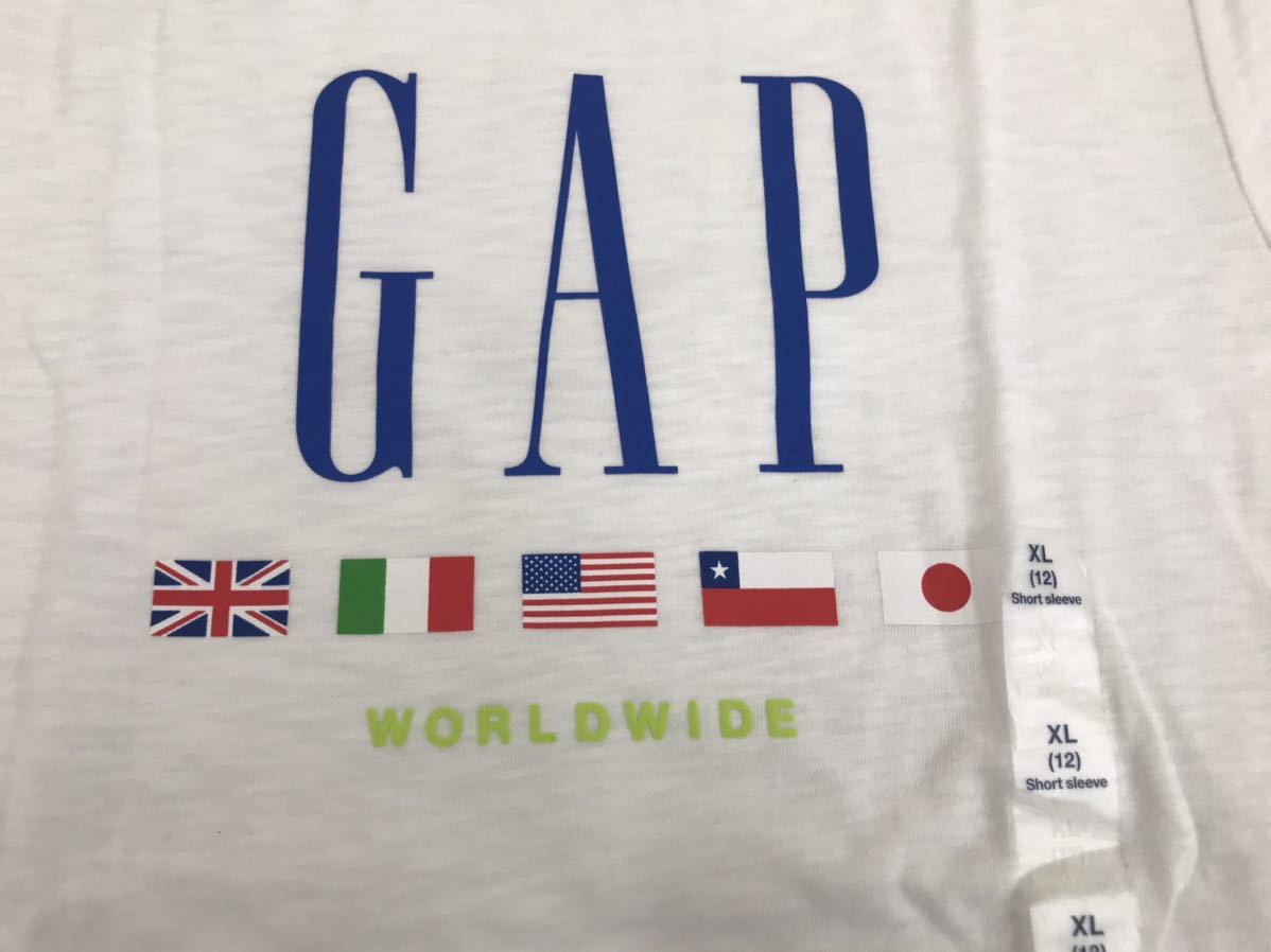 ■ＧＡＰ■新品■150■ギャップ■白■ロゴＴシャツ■国旗■フラッグ■かっこいいデザイン■カラフルなゴロ■21■1-1_画像2