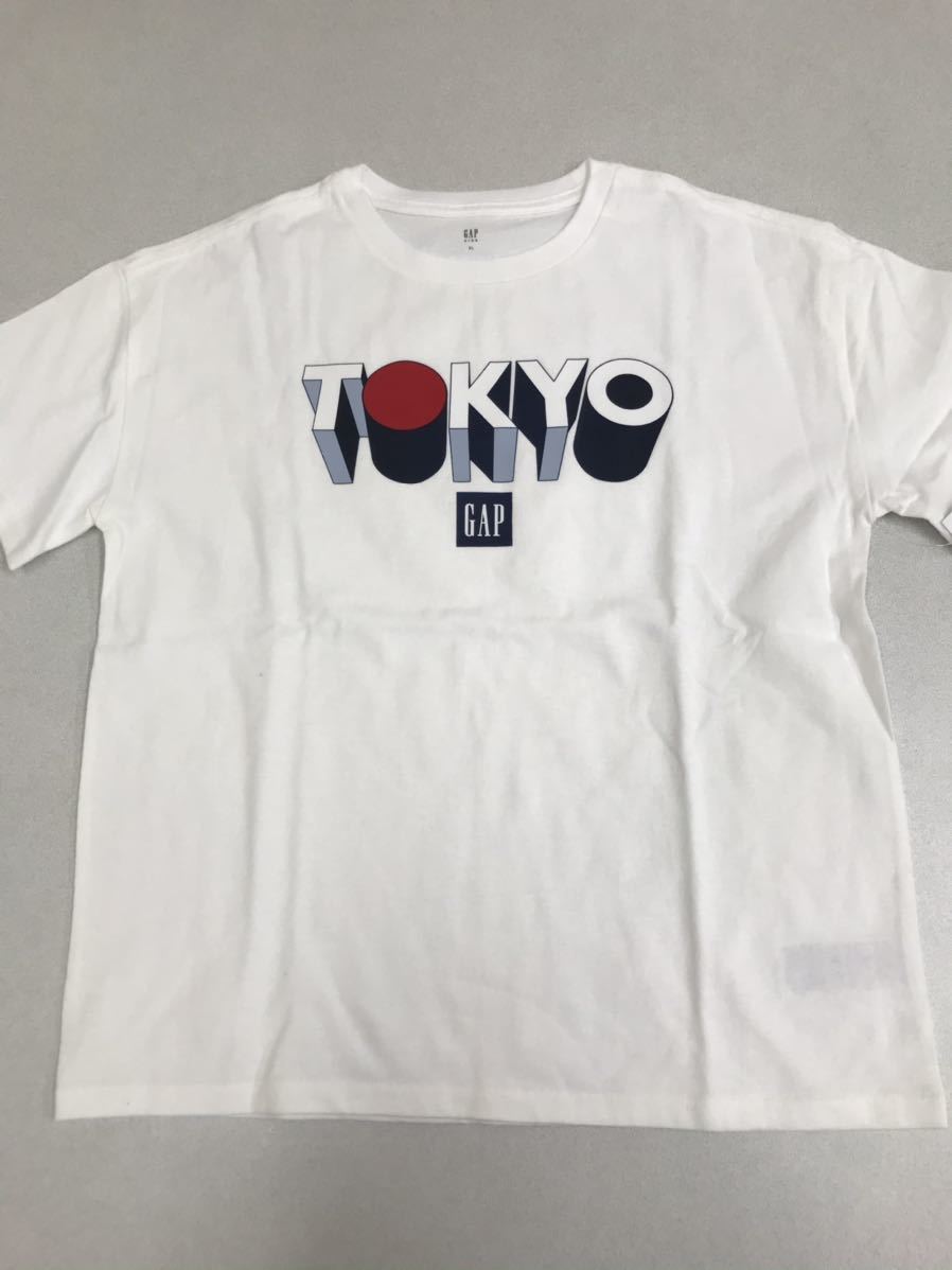 ■ＧＡＰ■新品■150■ギャップ■白■ロゴＴシャツ■TOKYO■かっこいいデザイン■カラフルなゴロ■21■2-2_画像1