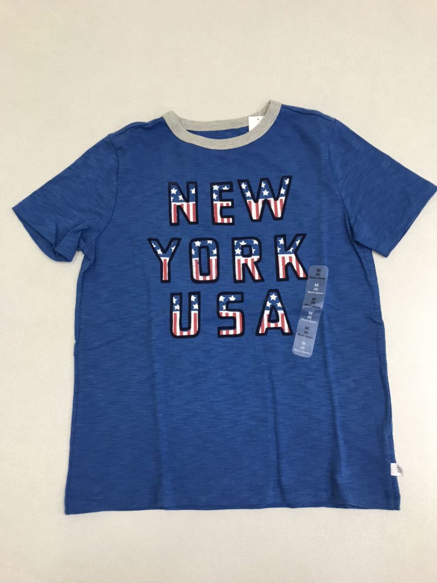 ■ＧＡＰ■新品■130■ギャップ■星条旗■ブルー■Ｔシャツ■USAロゴ■ＮＥＷＹＯＲＫ■21■4.2-1_画像1