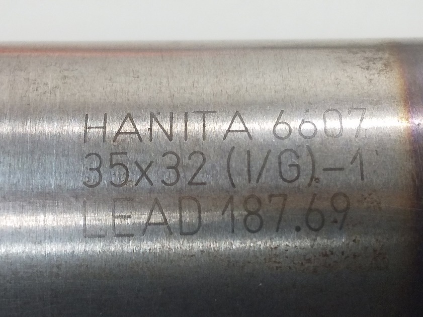 ★HANITA/ハニタ　 6枚刃　超硬エンドミル　35×32（I/G）－1　シャンク径Φ32mm★中古★状態良！ _画像8