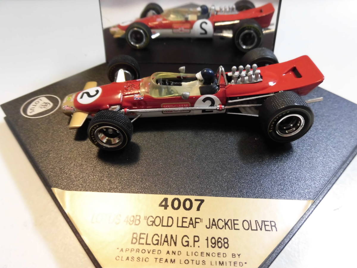 ロータス49B　ゴールドリーフ　ジャッキー・オリバー　ベルギーGP　1968　【カルツォ　1/43　F1ミニカー】　Quartzo_画像1
