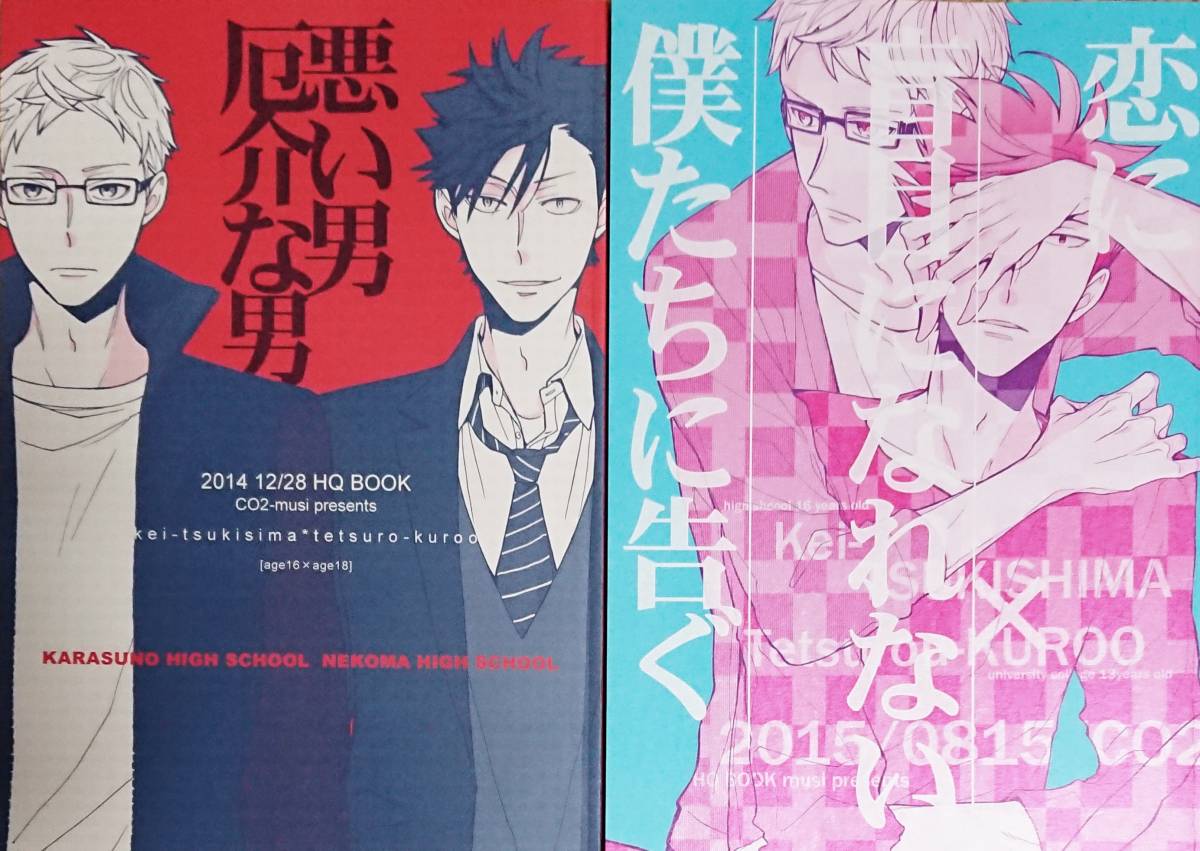 ハイキュー同人誌「悪い男厄介な男」「恋に盲目になれない僕たちに告ぐ」(２冊セット・続き物)〈月島×黒尾〉_２冊セット(続き物)