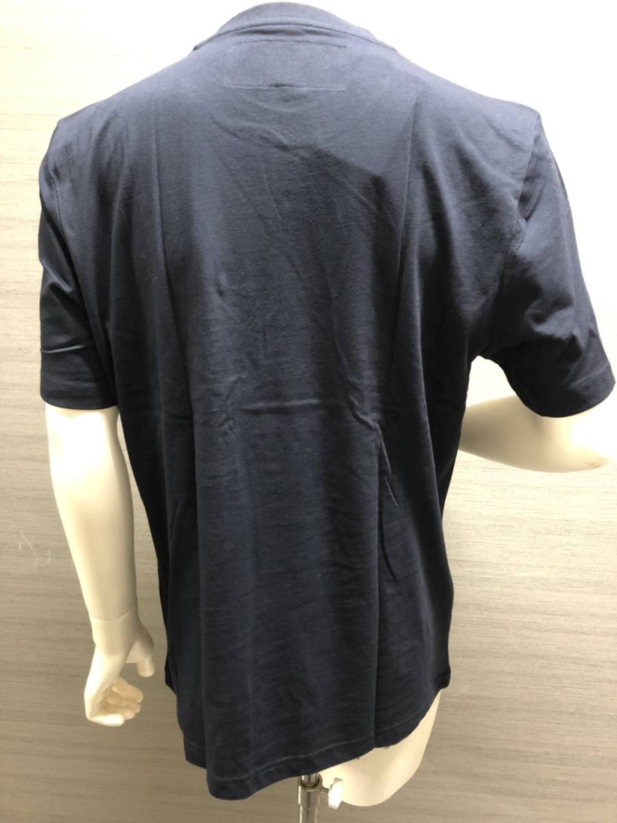 本物 新品 HYDROGEN ハイドロゲンエンボスフロントスカル半袖Tシャツ 214106 紺 L_画像4