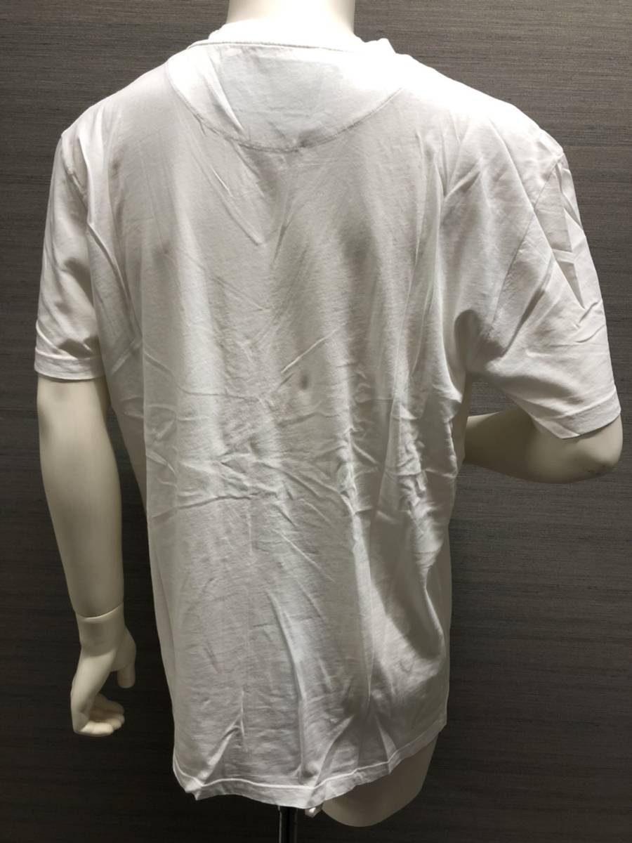 本物 新品 HYDROGEN Vネック無地胸ポケット付半袖Tシャツ 220012 白 XL_画像3
