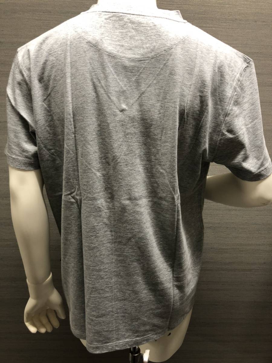 本物 新品 HYDROGEN Vネック無地胸ポケット付半袖Tシャツ 220010 灰 L_画像4
