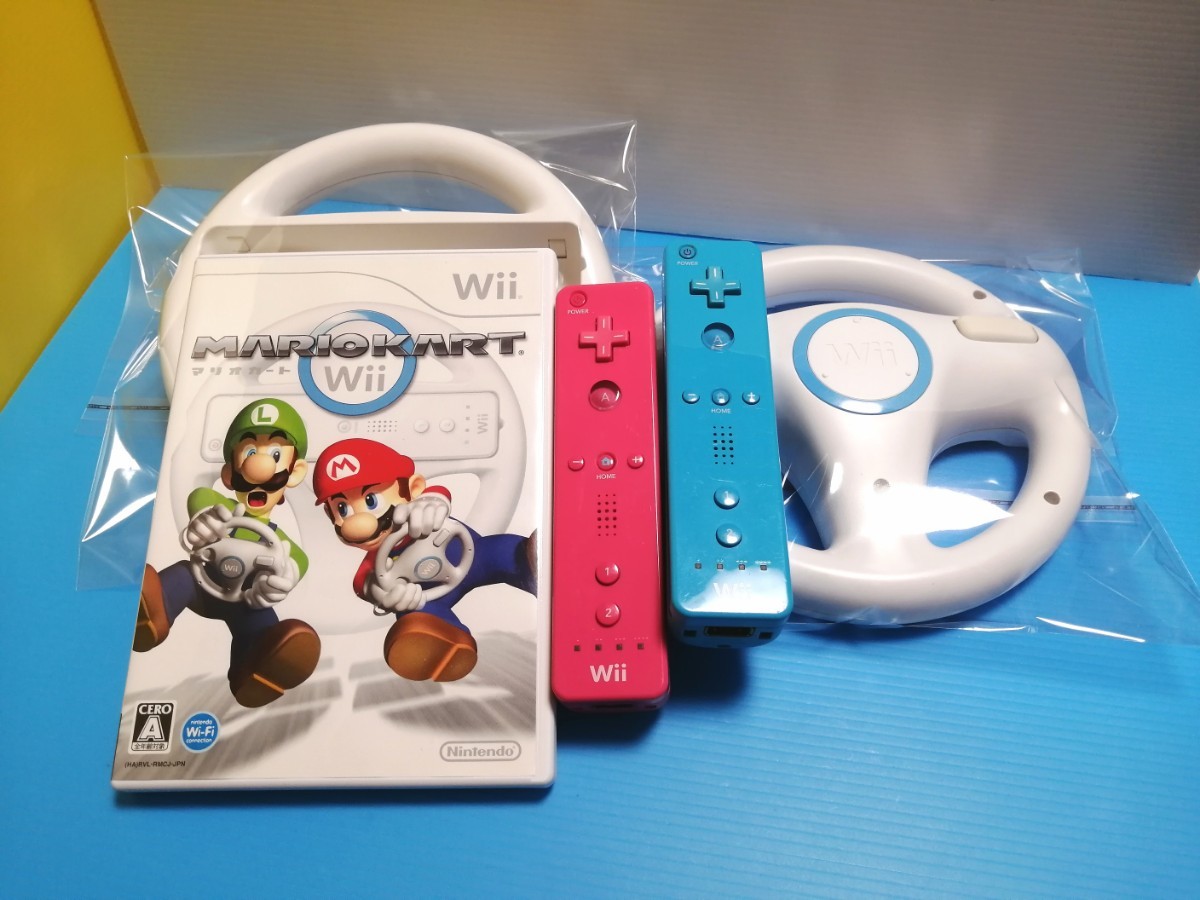 Paypayフリマ ニンテンドー Wiiマリオカート マリオカート Wii リモコン アオ Wiiリモコン ピンク Wii ハンドル 2個 Paypayフリマ ニンテンドー Wiiマリオカート マリオカート Wii リモコン アオ Wiiリモコン ピンク Wii ハンドル 2個