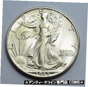 金貨 銀貨 アンティークコイン 1945-P GEM BU MS UNC Walking Liberty