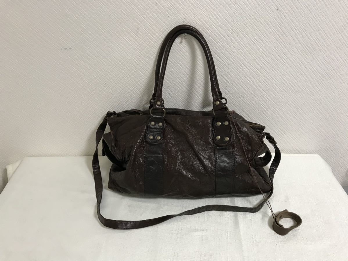 同梱不可】 本物コルシアCORSIA本革レザー2wayボストンハンドバッグ