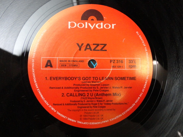 Yazz - Everybody's Got To Learn Sometime オリジナル原盤 12 メロディアスR&B カバー　視聴_画像3