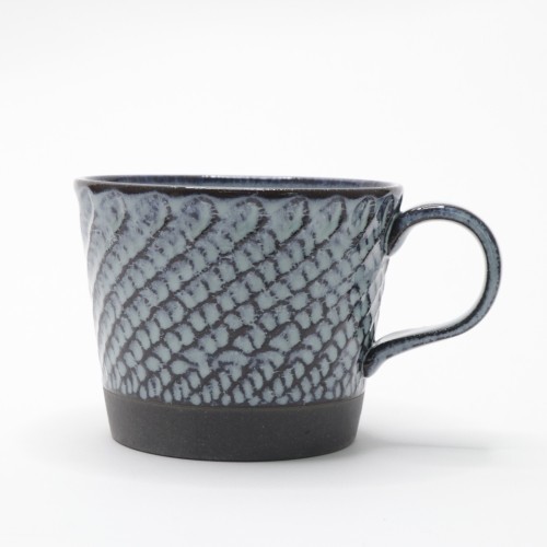 陶器 マグカップ 美濃焼 スパイラルマグ ブルー 陶器製 コーヒーカップ 日本製 和食器 / 30803_画像2