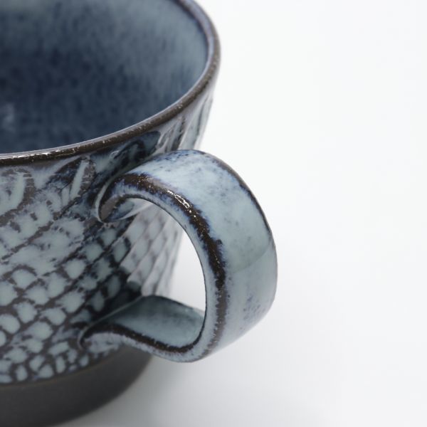 送料無料■陶器 マグカップ 美濃焼 スパイラルマグ ブルー 陶器製 コーヒーカップ 日本製 和食器 / 30803の画像3
