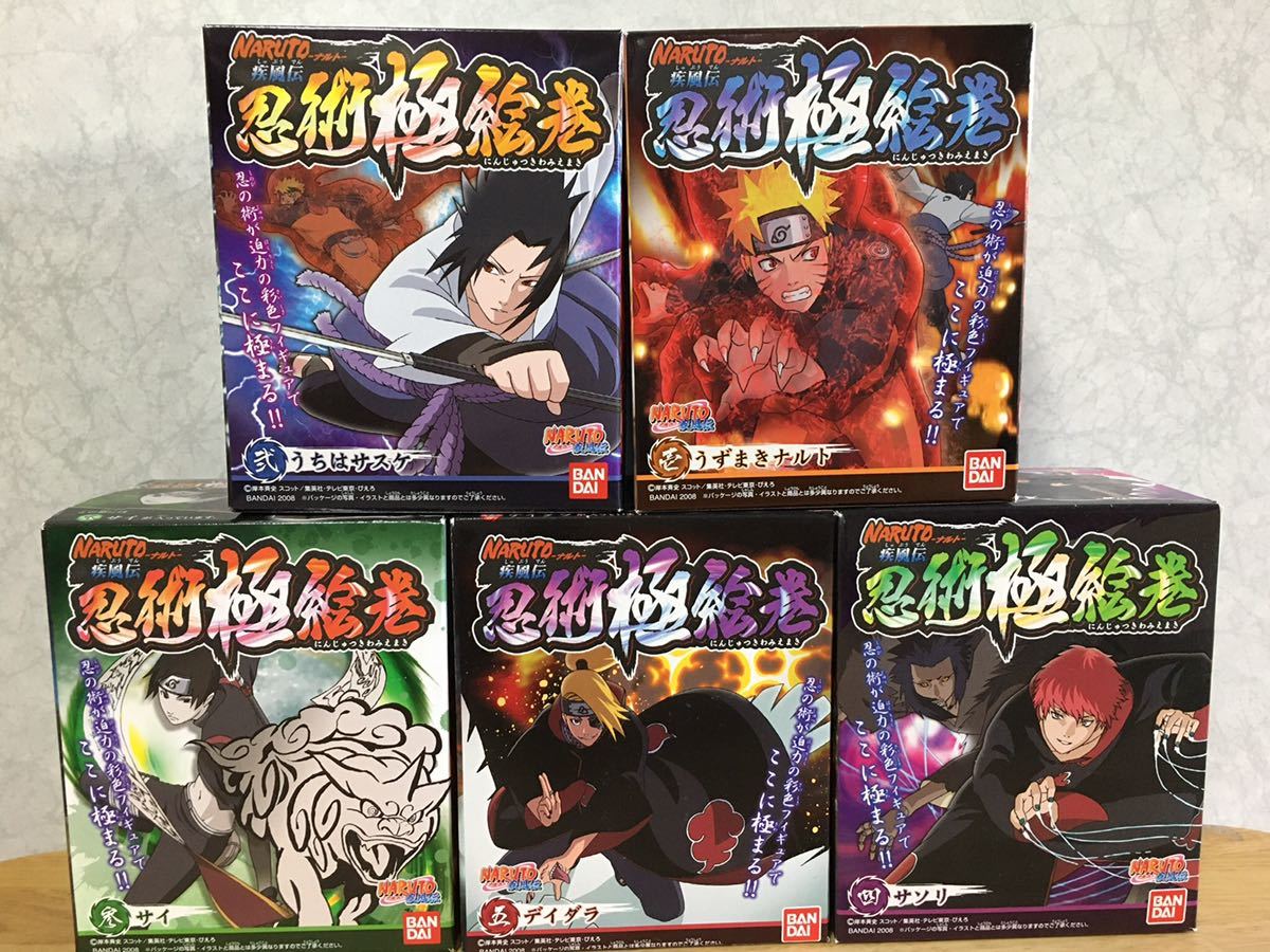 Naruto 忍術極絵巻 デイダラ サソリ うずまきナルト うちはサスケ サイ 全5種セット Naruto疾風伝 Naruto 売買されたオークション情報 Yahooの商品情報をアーカイブ公開 オークファン Aucfan Com