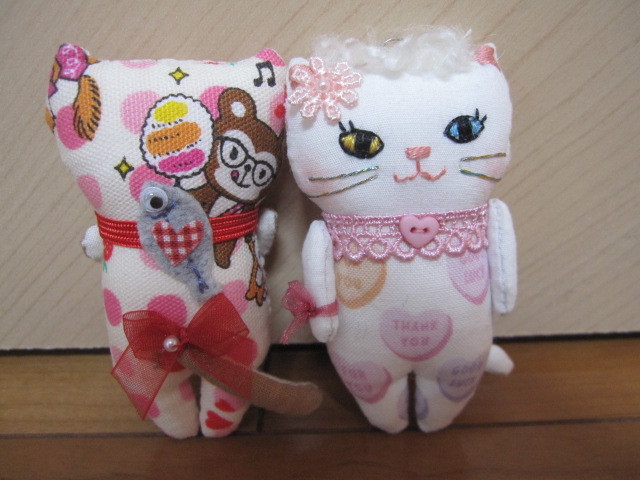 ヤフオク! - 未使用□ 作家様 ハンドメイド 猫 ぬいぐるみ マスコット...