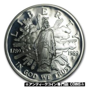 シルバー ゴールド アンティークコイン 1989-S Congressional $1