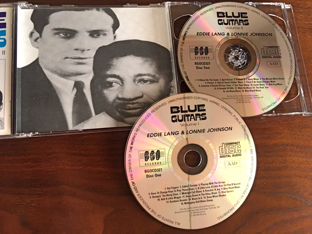 Eddie Lang & Lonnie Johnson★... *  ...＆... *  ... 2CD/Blue Guitars I & II ... передний  блюз  *   гитара     Pioner  ,  редкий  пластинка 