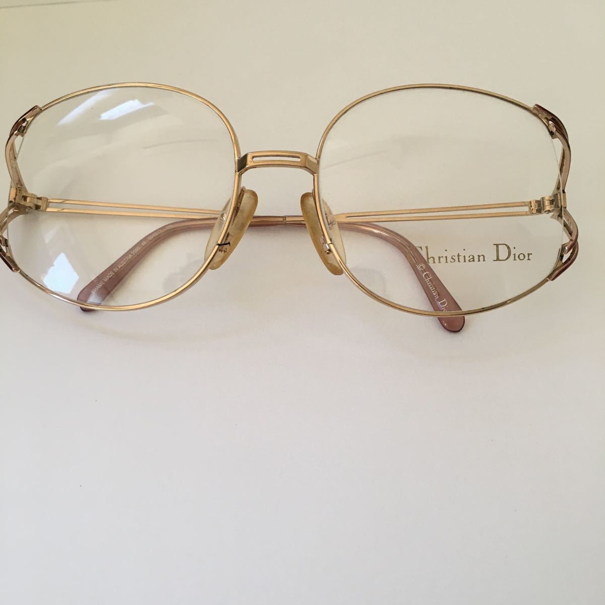 新品・未使用 Christian Dior メガネ フレーム 2590 ゴールド×ピンク クリスチャンディオール めがね 眼鏡 （管理F245）