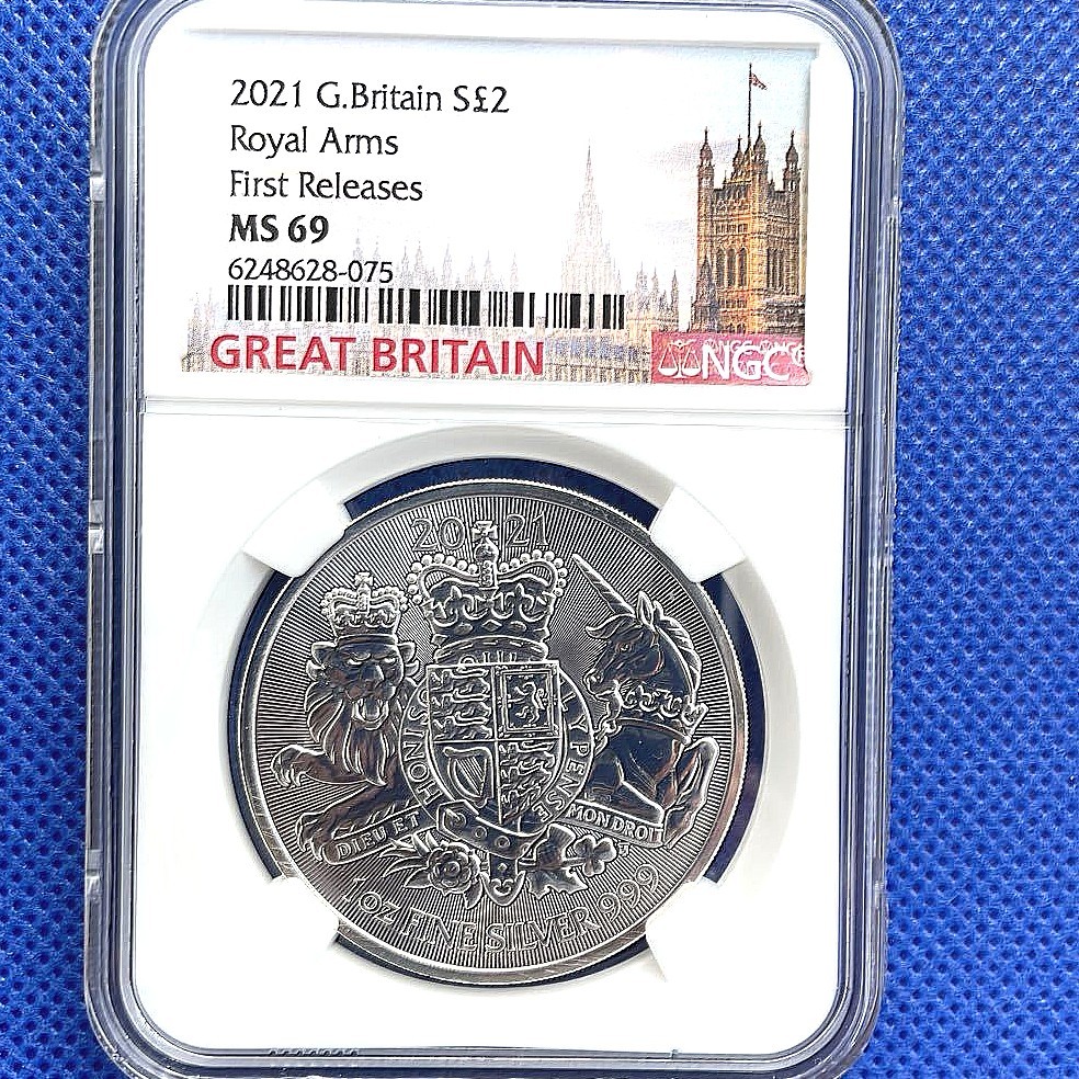 に初値下げ! 2017 ウィンザー朝100周年記念 1オンス5ポンド銀貨 NGC