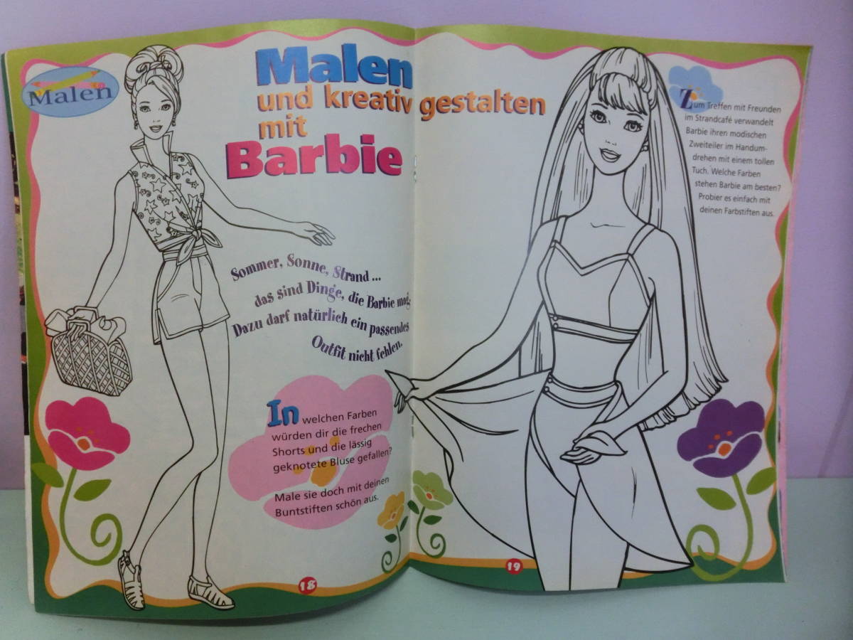 バービー ビンテージ 洋書 本 ピクチャーブック ドイツ語◆Barbie 1999 ファンシー ピンク 絵本 VINTAGEの画像4