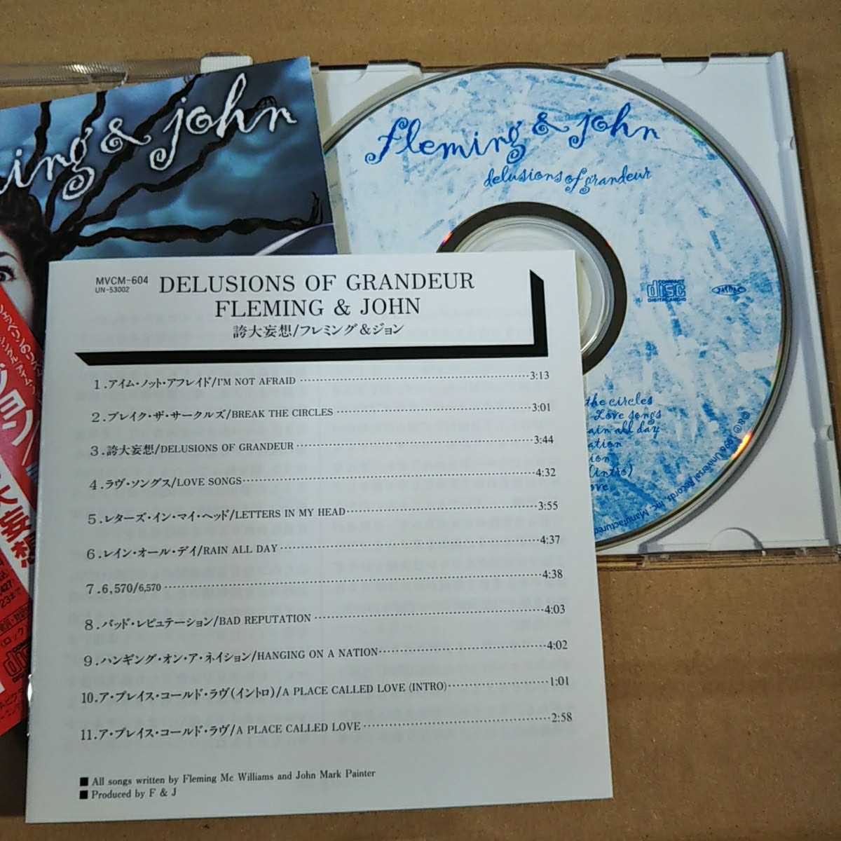 中古CD FLEMING & JOHN / フレミング＆ジョン『DELUSIONS OF GRANDEUR 誇大妄想』国内盤/帯有り MVCM-604【1117】