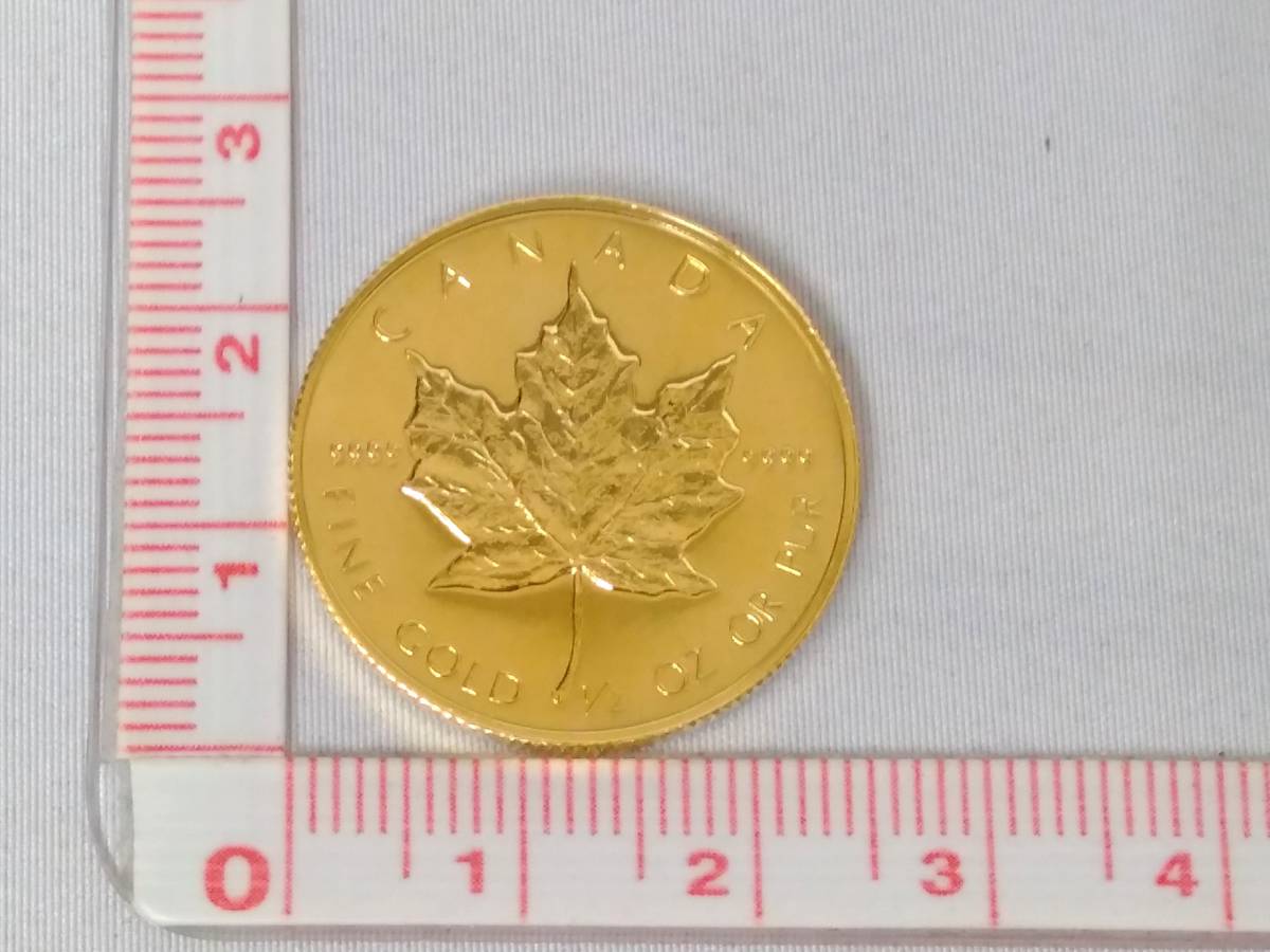 新色追加! 金貨 K24 純金 エリザベス メープルリーフ コイン 1/4oz