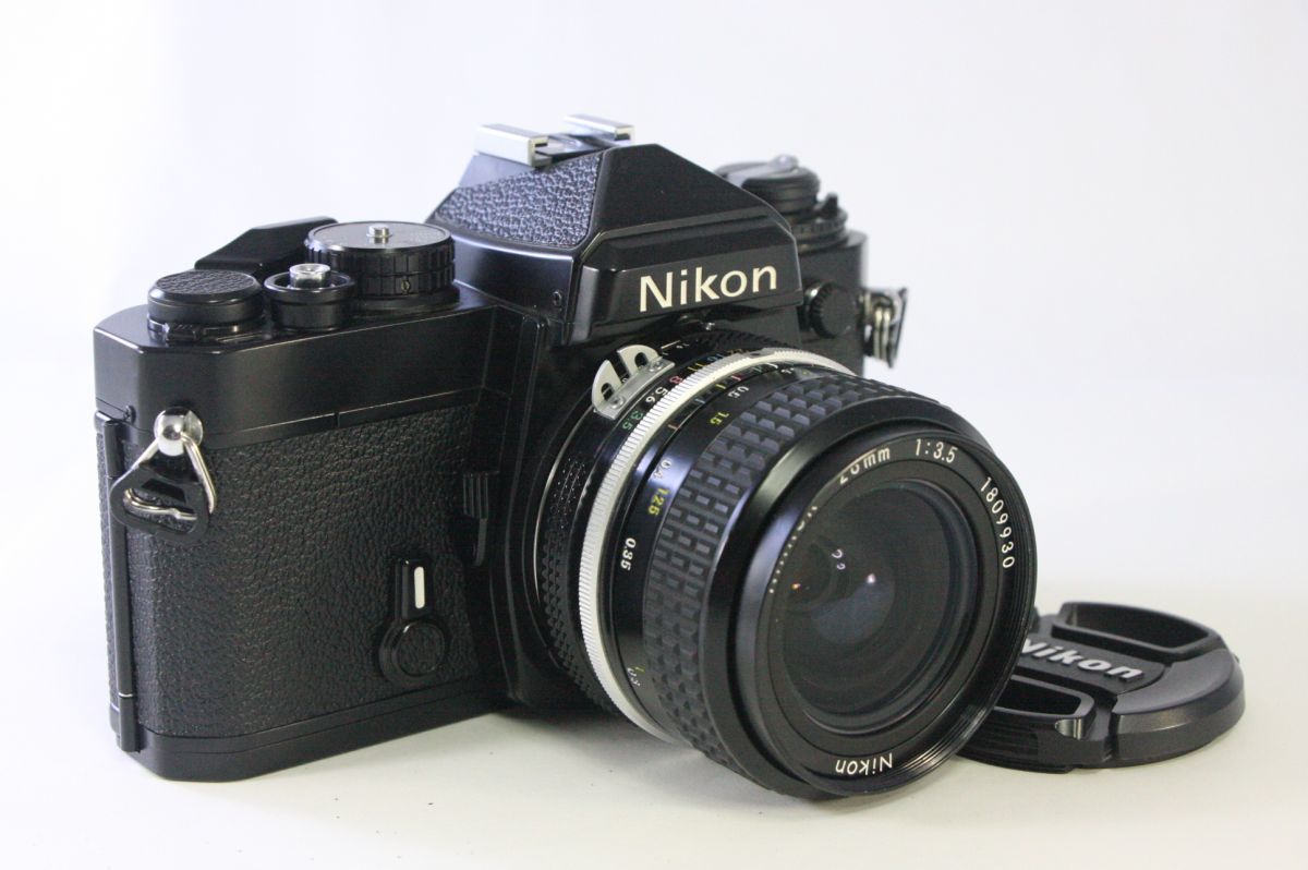 全ての 【動作保証・点検済】極上品★ニコン Nikon F/3.5★シャッター全速・露出計完動★CCC344 28mm ブラックボディ＋AI FE ニコン