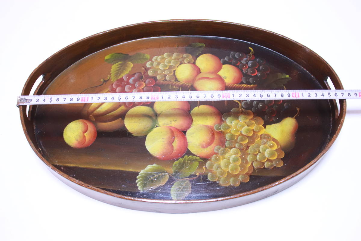  antique! wooden ... tray fruit design interior details unknown design tray antique goods #(F3419)