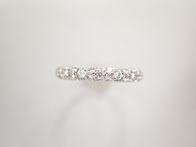美品 田崎真珠 タサキ K18WG ダイヤ計0.21ct デザイン リング 指輪