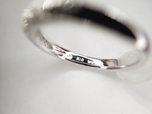 話題の人気 美品 田崎真珠 タサキ K18WG ダイヤ計0.21ct デザイン