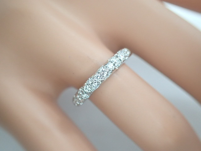 美品 田崎真珠 タサキ K18WG ダイヤ計0.21ct デザイン リング 指輪-