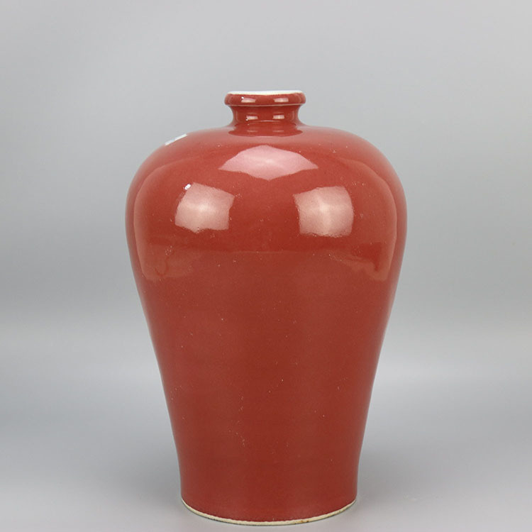 中国 辰砂紅釉 珊瑚釉梅瓶 M R4734B-
