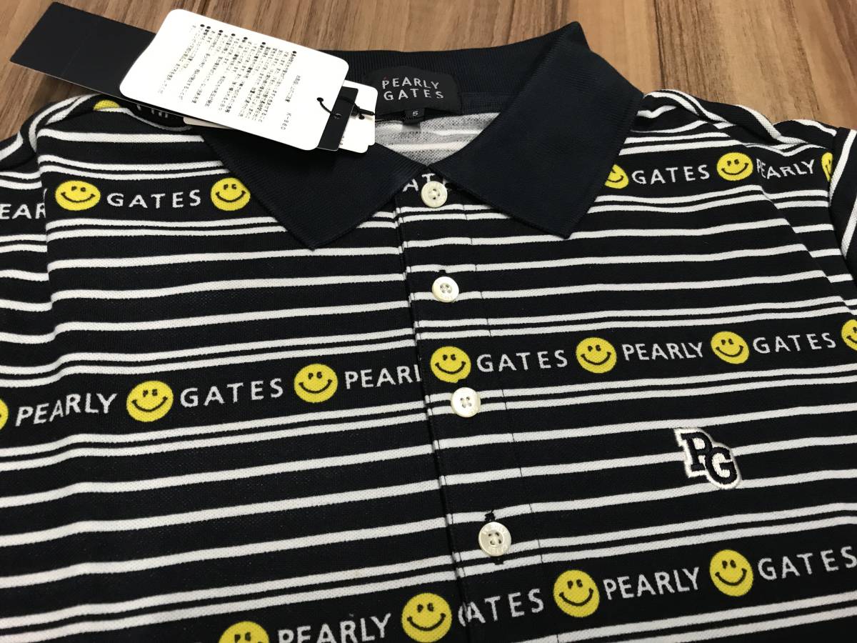 送料無料 新品 PEARLY GATES パーリーゲイツ 半袖ポロシャツ size5 ...